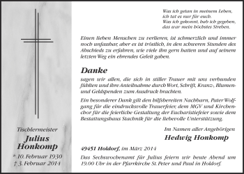 Anzeige von Julius Honkomp von OM-Medien